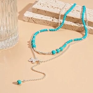 Beads-n-Butterfly Necklace Set